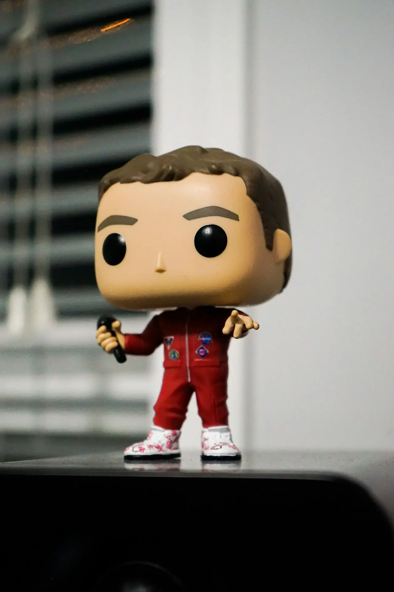 a close up of a figurine on a table