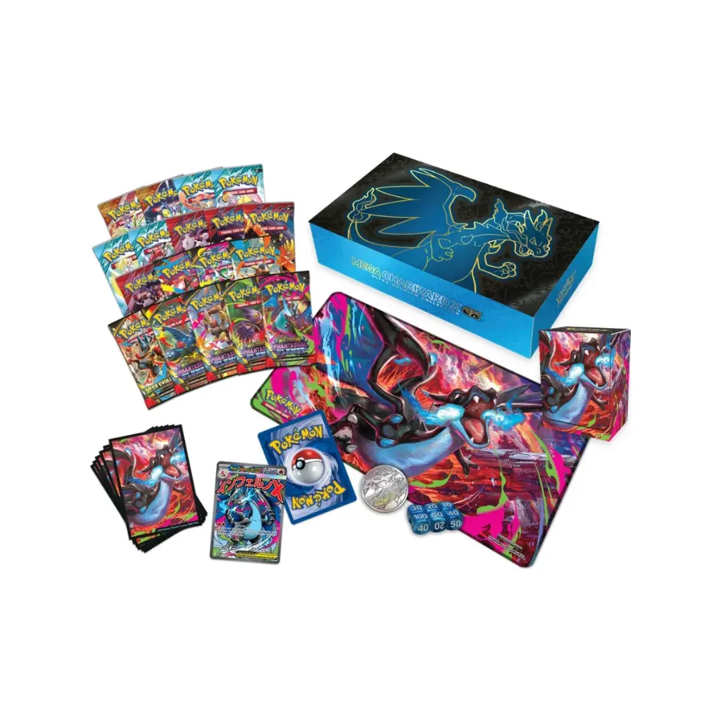 196214116924-Pokemon-TCG-Phantasmal-Flames-ME02-Mega-Charizard-X-ex-Ultra-Premium-Collection-003.webp