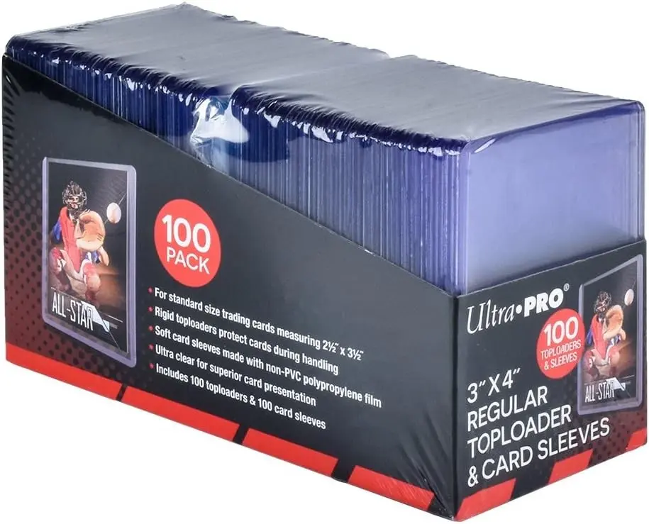Ultra Pro: 3x4 inch Regular Toploader + Soft Sleeves (100ct)