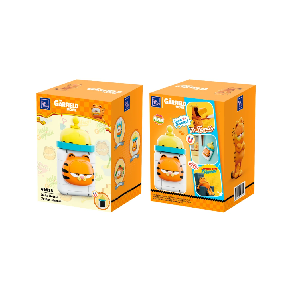 Garfield Baby Bottle Fridge Magnet Construction Set