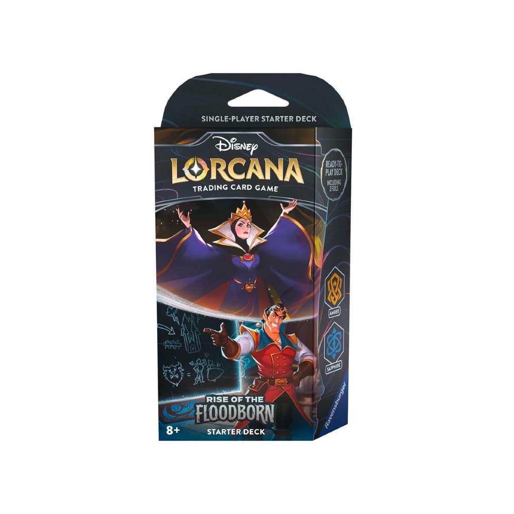 Disney Lorcana: Rise of the Floodborn TCG Starter Deck Amber & Sapphire