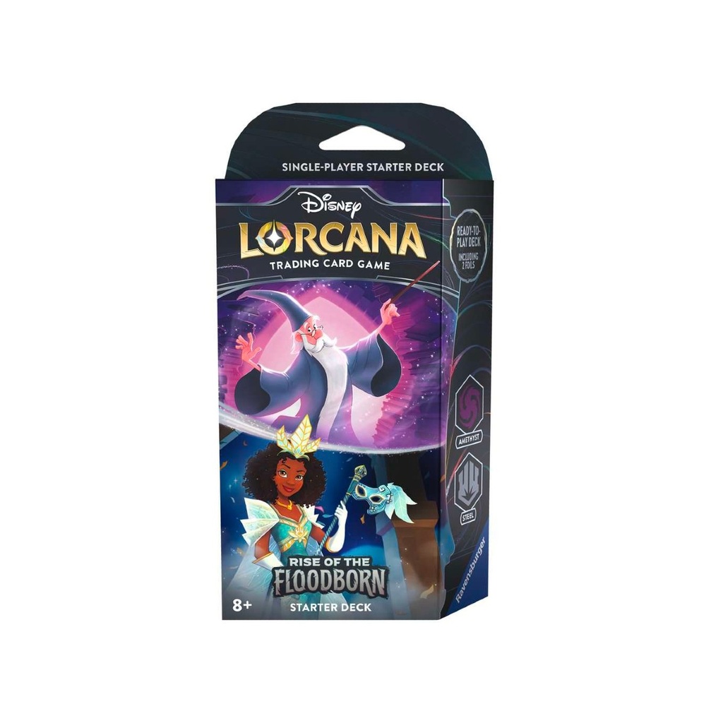 Disney Lorcana: Rise of the Floodborn TCG Starter Deck Amethyst & Steel