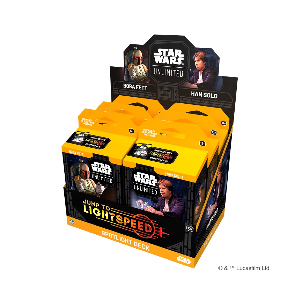 Star Wars: Unlimited - Set 4: Jump to Lightspeed -  Spotlight Deck Display (6 Decks)