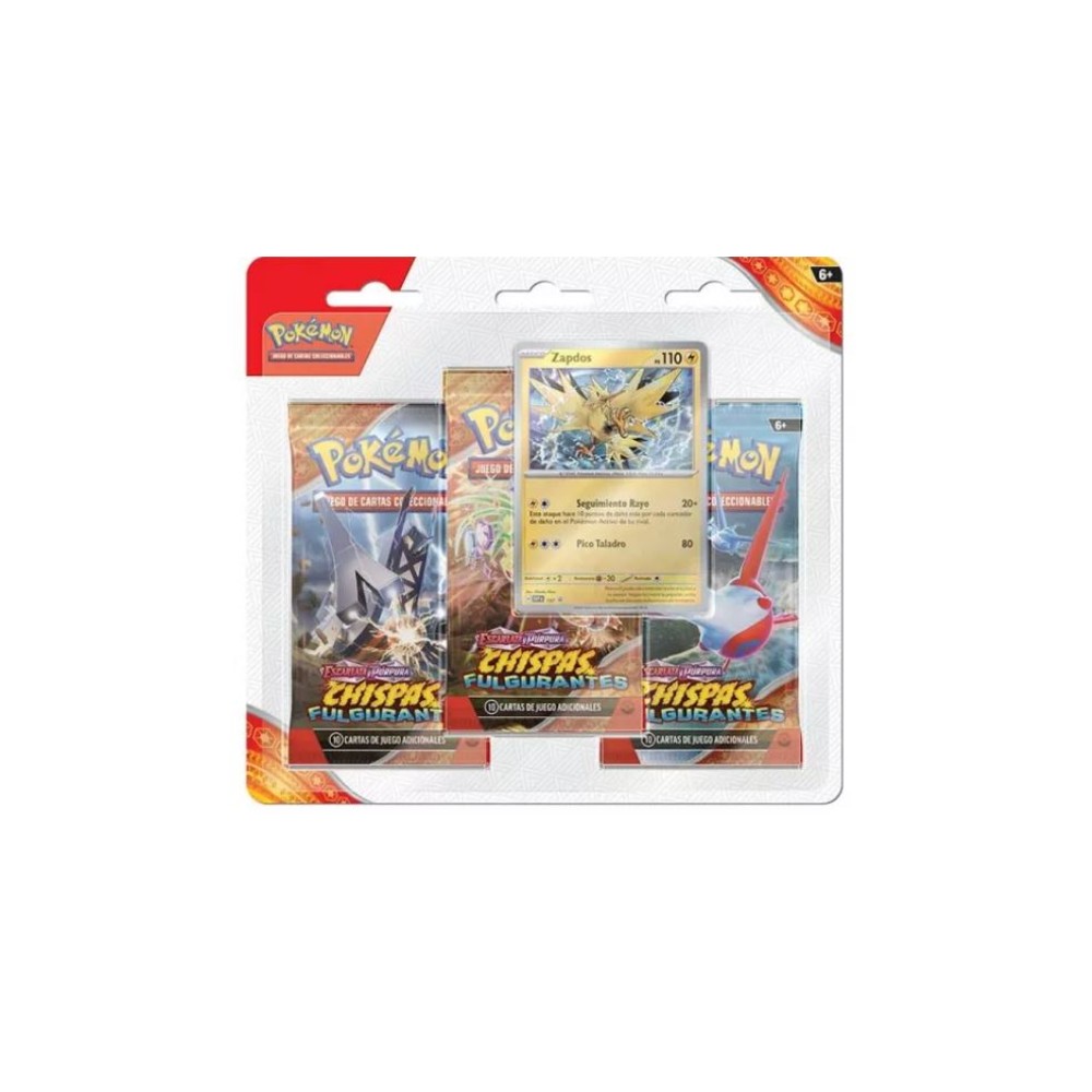 Pokémon TCG: Scarlet & Violet - Chispas Fulgurantes - 3-Pack Blister MIX (Spanish) / Latam